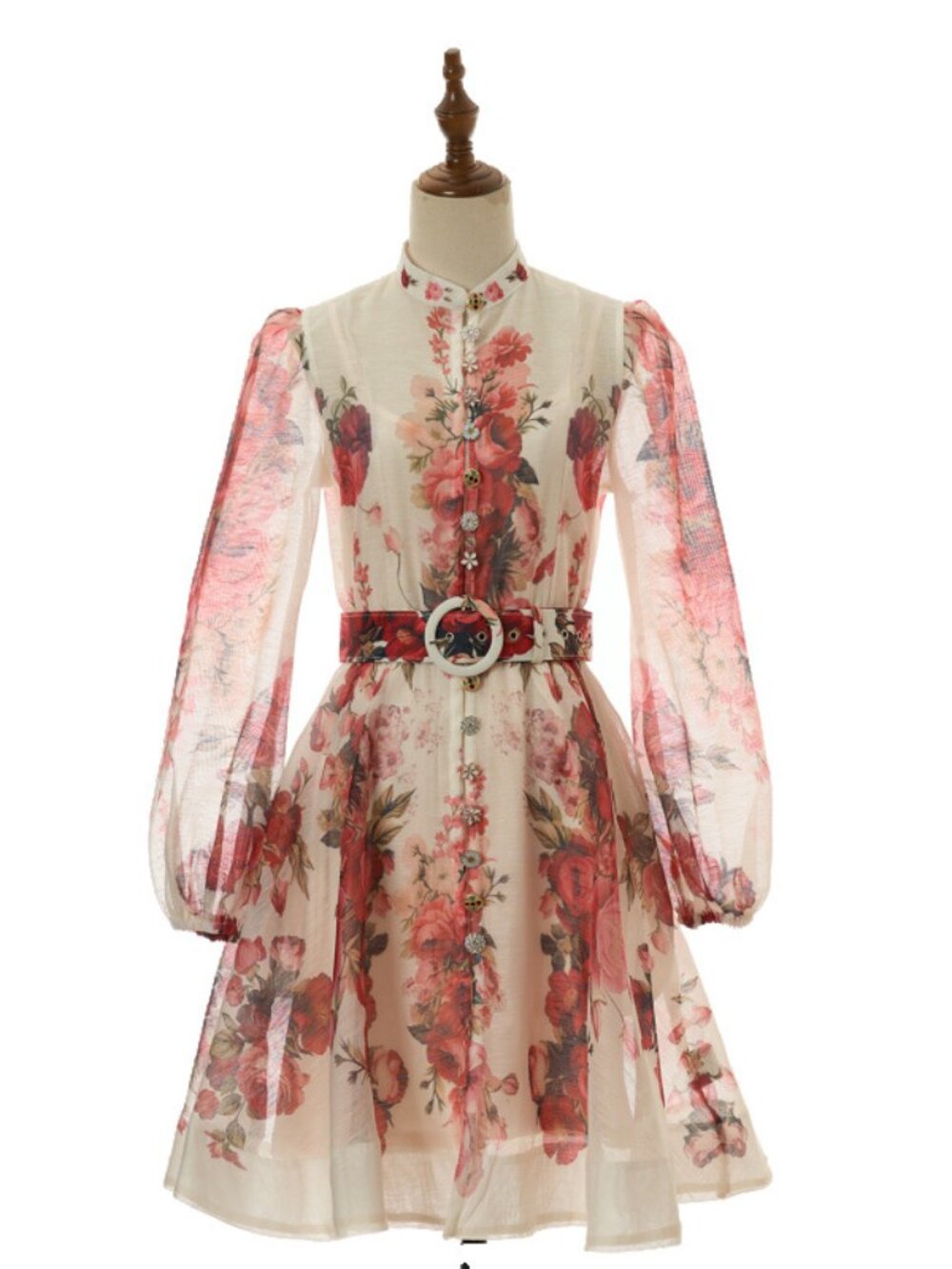Zimmermann Floral Print Belted Dress